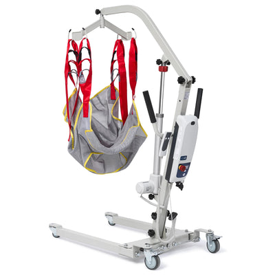Electric Transfer Patient Lift, Medical Carbon Steel Body Transfer Lift W/Sling for Seniors, Bed & Chair Use, 510Lb Weight Capacity, White