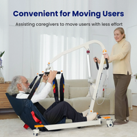 Electric Patient Lift Built for Safe Transfers, 440LB Capacity, Collapsible Design, Floor Lift Assist