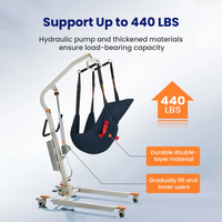 Electric Patient Lift Built for Safe Transfers, 440LB Capacity, Collapsible Design, Floor Lift Assist