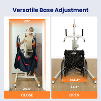 Electric Patient Lift Built for Safe Transfers, 440LB Capacity, Collapsible Design, Floor Lift Assist