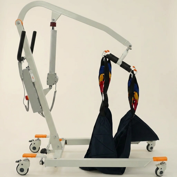 Collapsible Electric Patient Lift, Floor Lift Assist for Elderly, Medical Transfer Device with 440LBS Capacity,Portable & Easy Assembly — Studio Shot