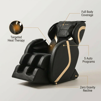 Zero Gravity Massage Chair Built for Deep Relaxation, Full Body Coverage, Heat Therapy, 5 Auto Programs — infographic