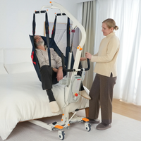 Electric Patient Lift Built for Safe Transfers, 440LB Capacity, Collapsible Design, Floor Lift Assist